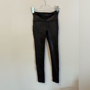 SPANX Black Faux Leather Leggings
